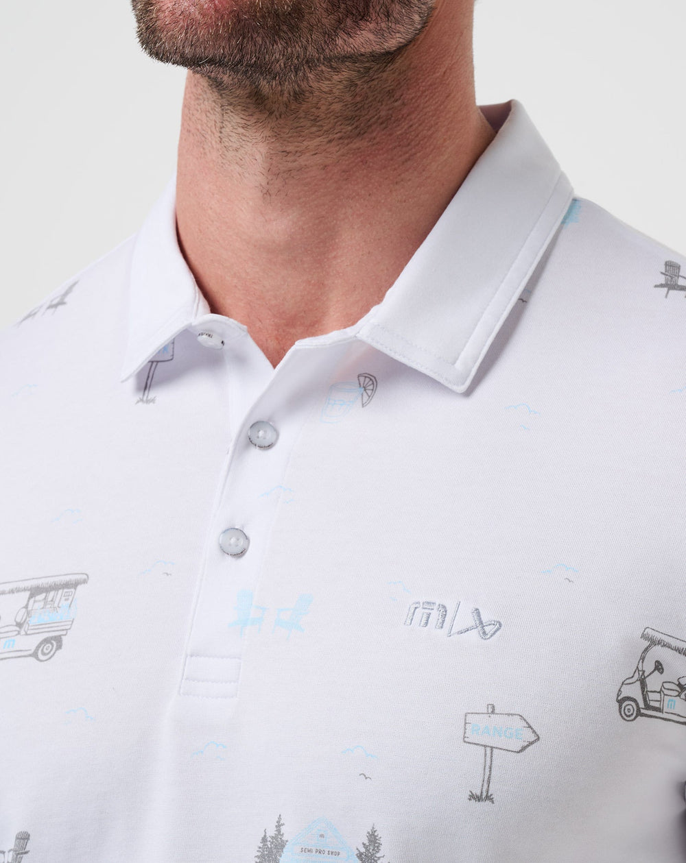 Snow Chance Polo Men|New/White