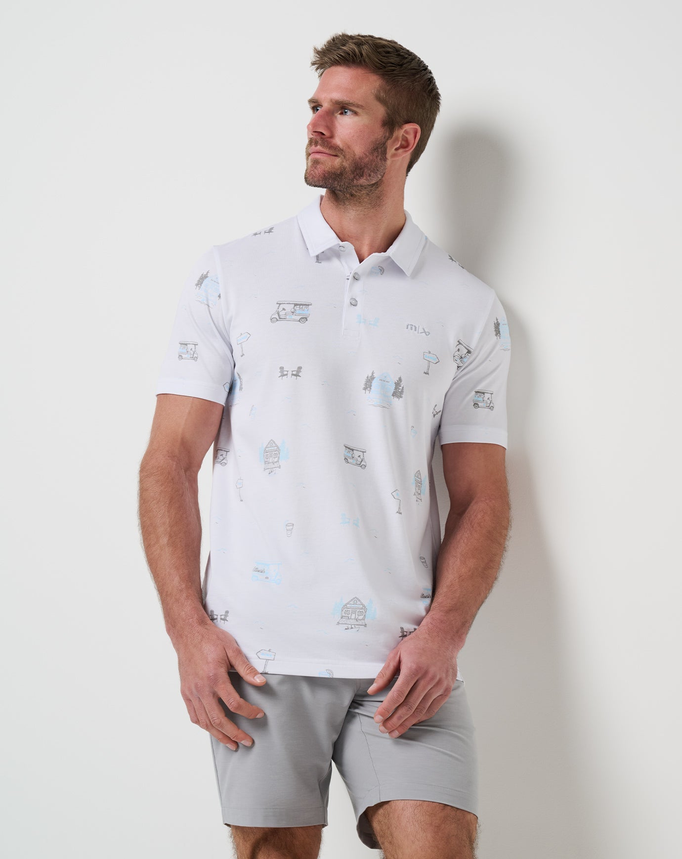 Snow Chance Polo Men|New/White