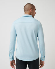 Featherweight Long Sleeve Polo Men/Cory Blue