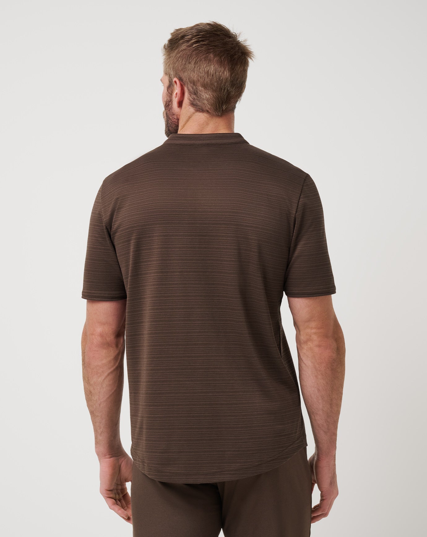 Winning Record Henley Polo Men|New/Chocolate Brown