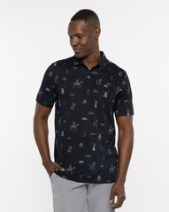 Acai Palm Polo Men/Black