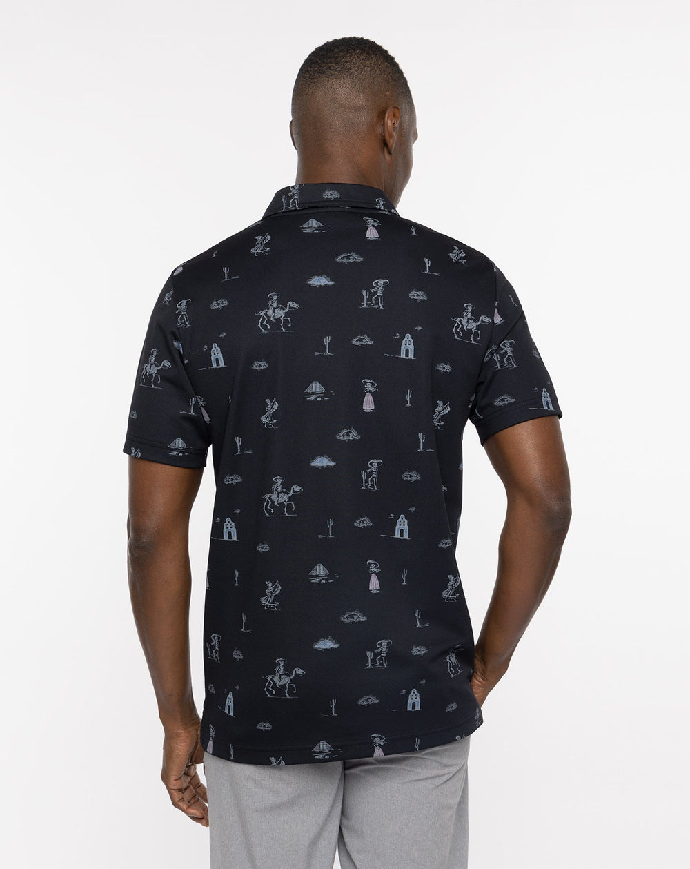 Acai Palm Polo Men/Black