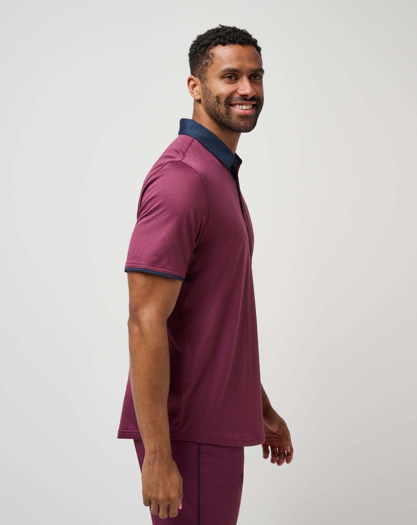 Home Game Polo Men|New/Mauve Wine