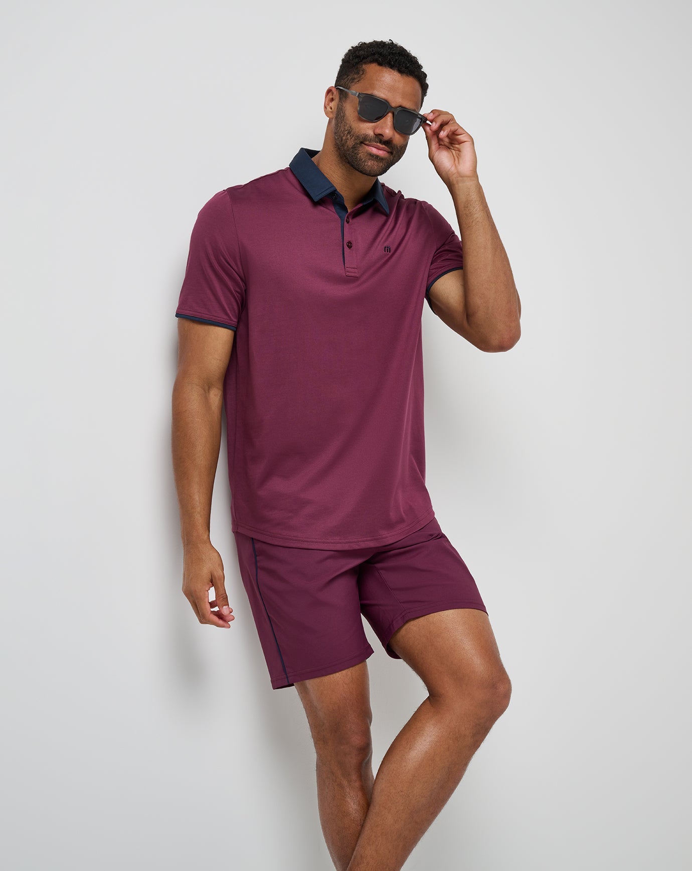 Home Game Polo Men|New/Mauve Wine