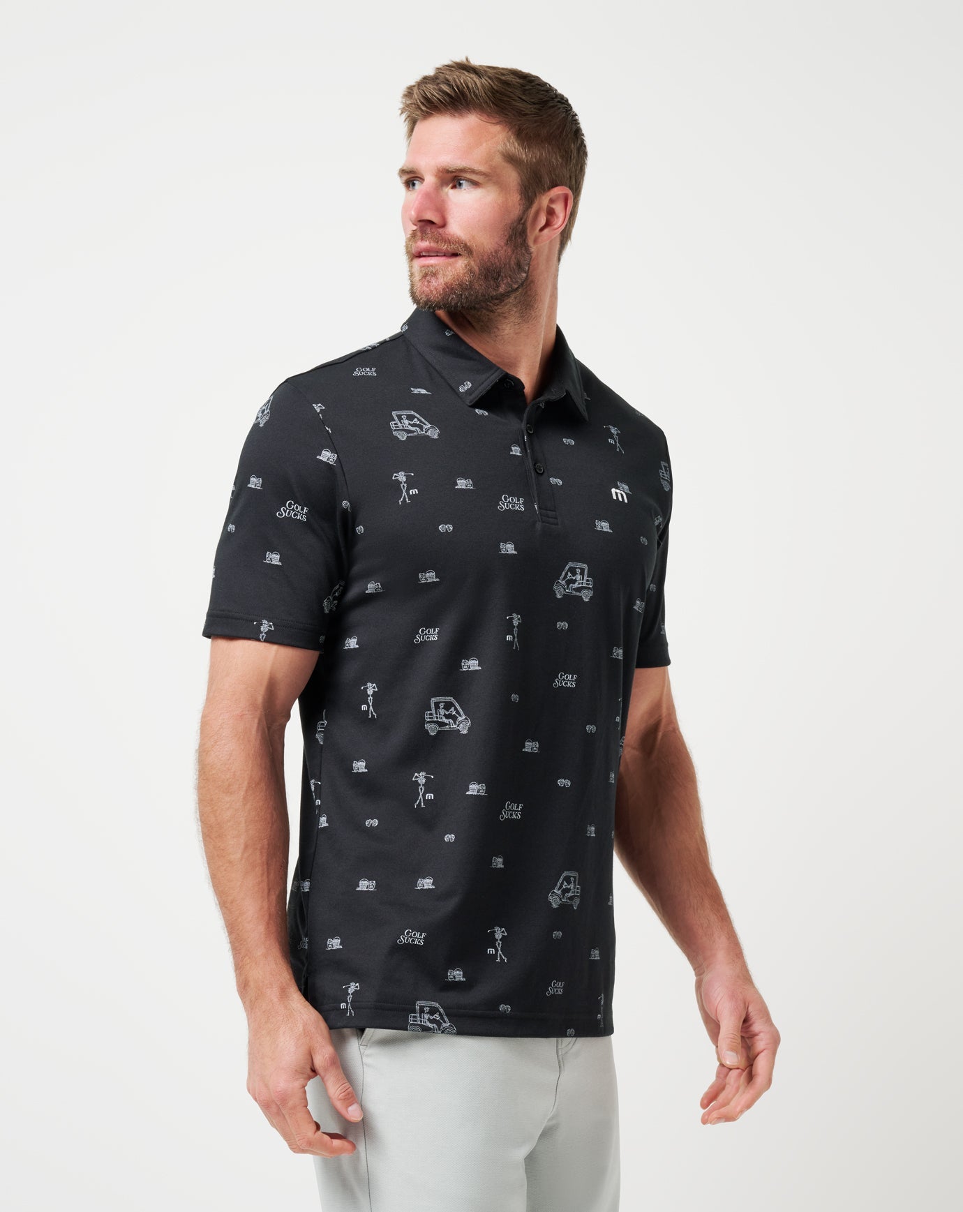 Golf Sucks Polo Men|Golf/Black