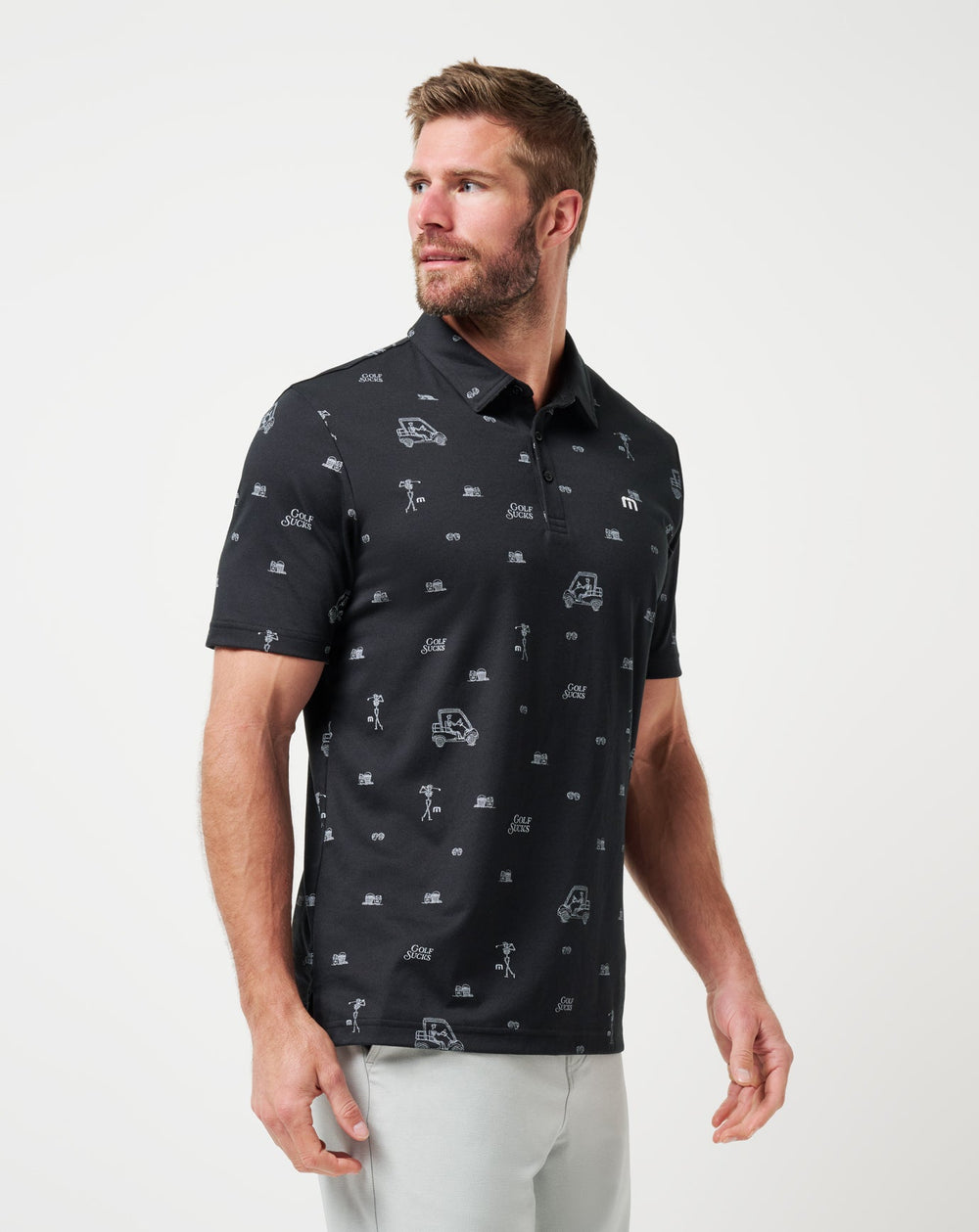 Golf Sucks Polo Men|Golf/Black