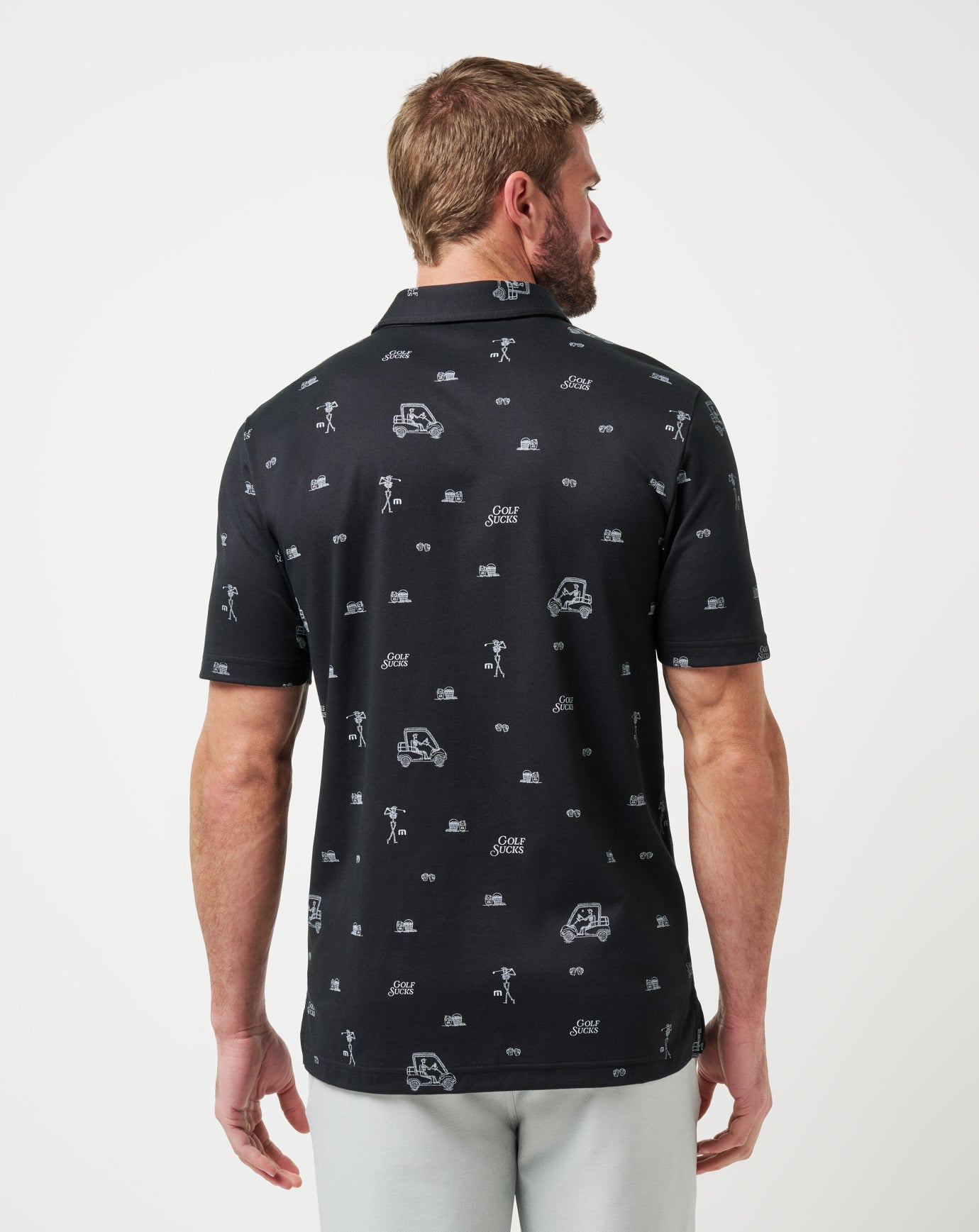 Golf Sucks Polo Men|Golf/Black