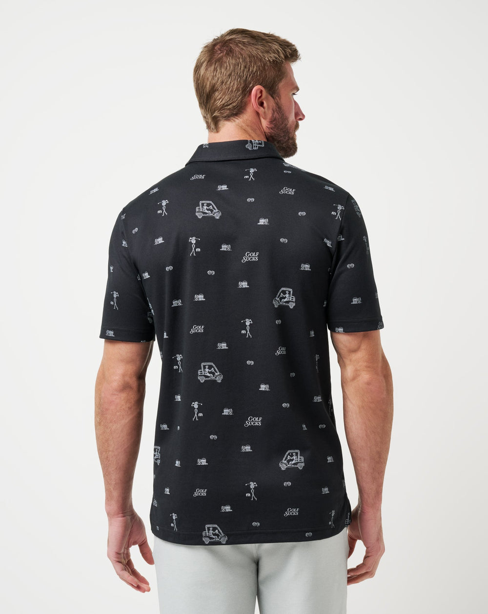 Golf Sucks Polo Men|Golf/Black
