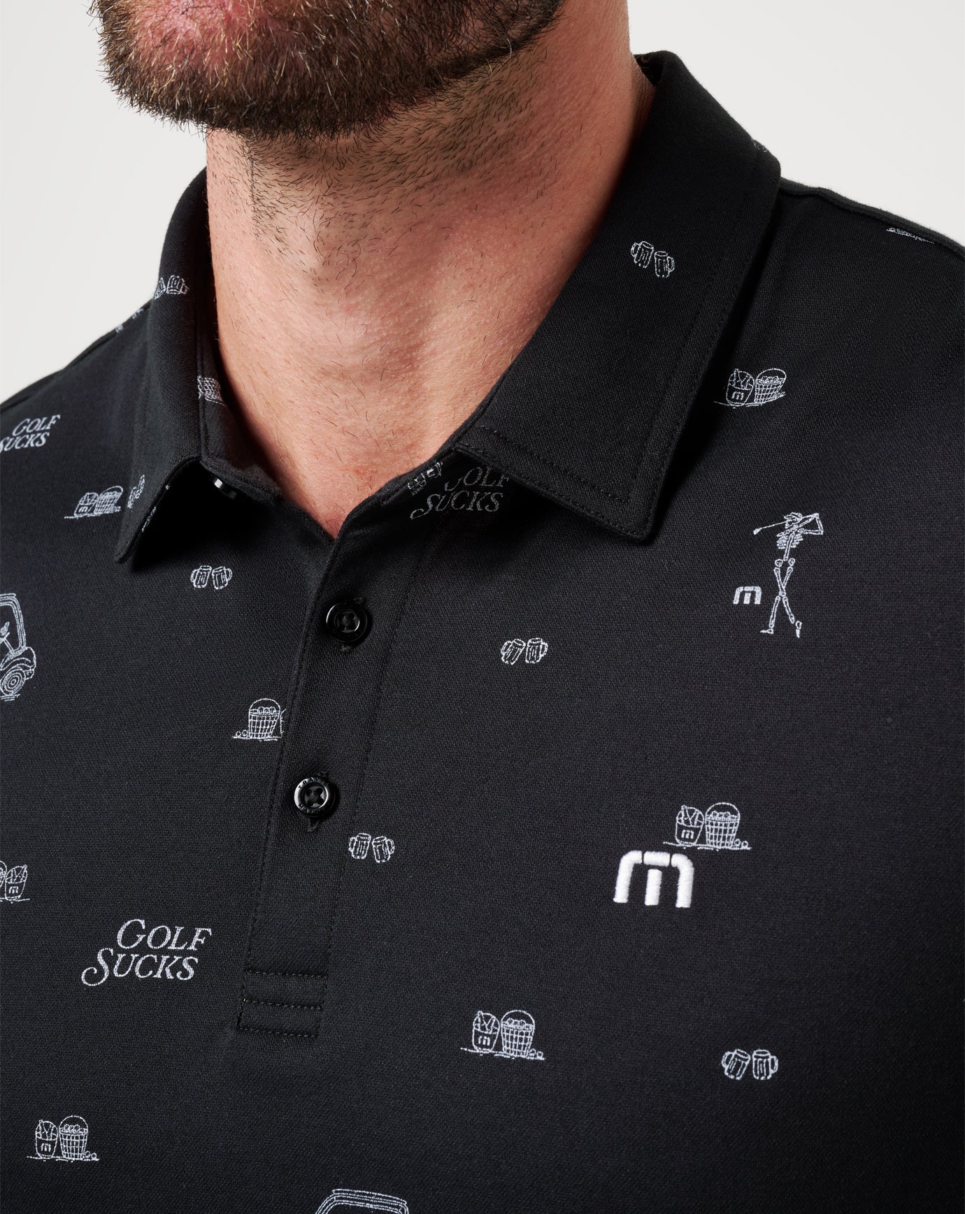 Golf Sucks Polo Men|Golf/Black