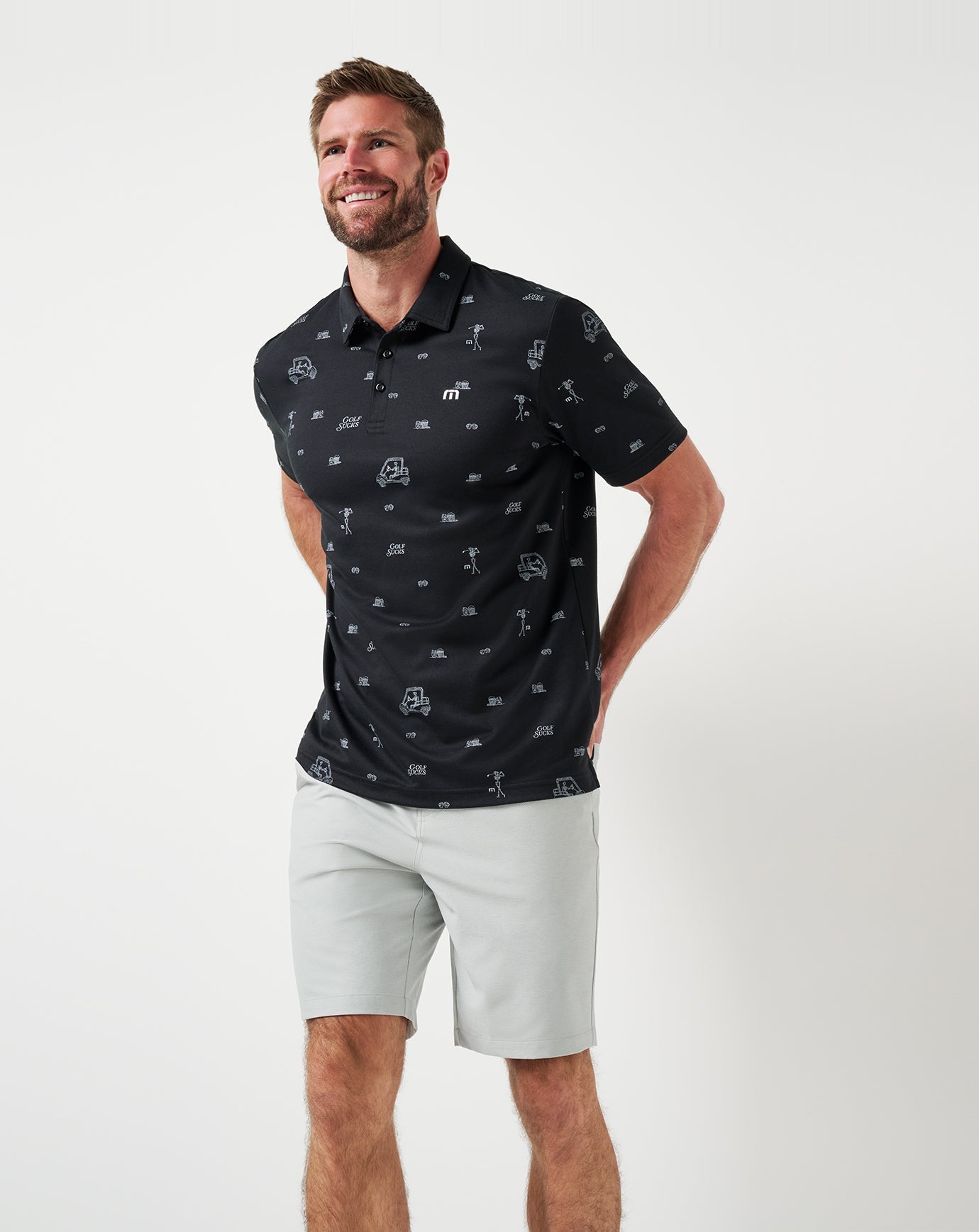 Golf Sucks Polo Men|Golf/Black