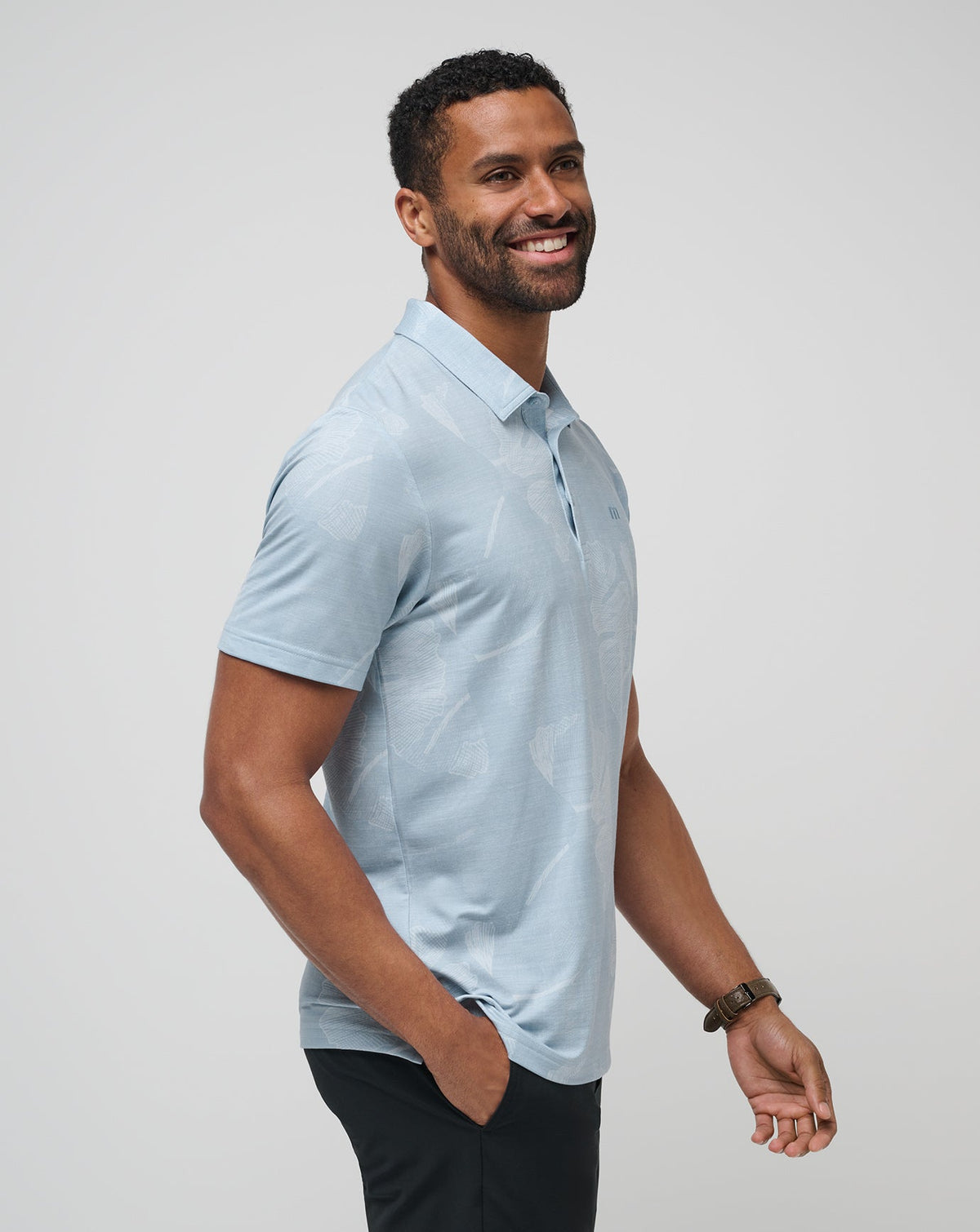 Featherweight Mist Polo Men/Heather Dusty Blue