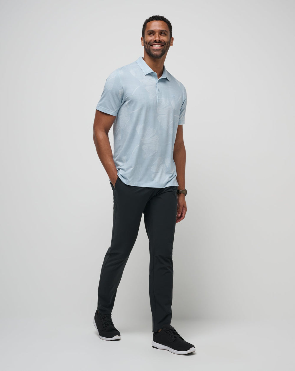 Featherweight Mist Polo Men/Heather Dusty Blue