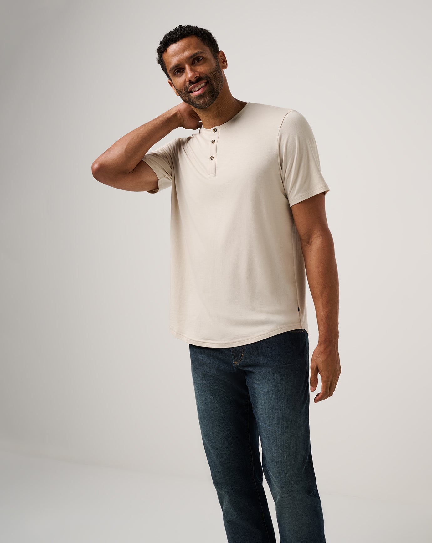 Cloud Henley Tee Men/Italian Sand