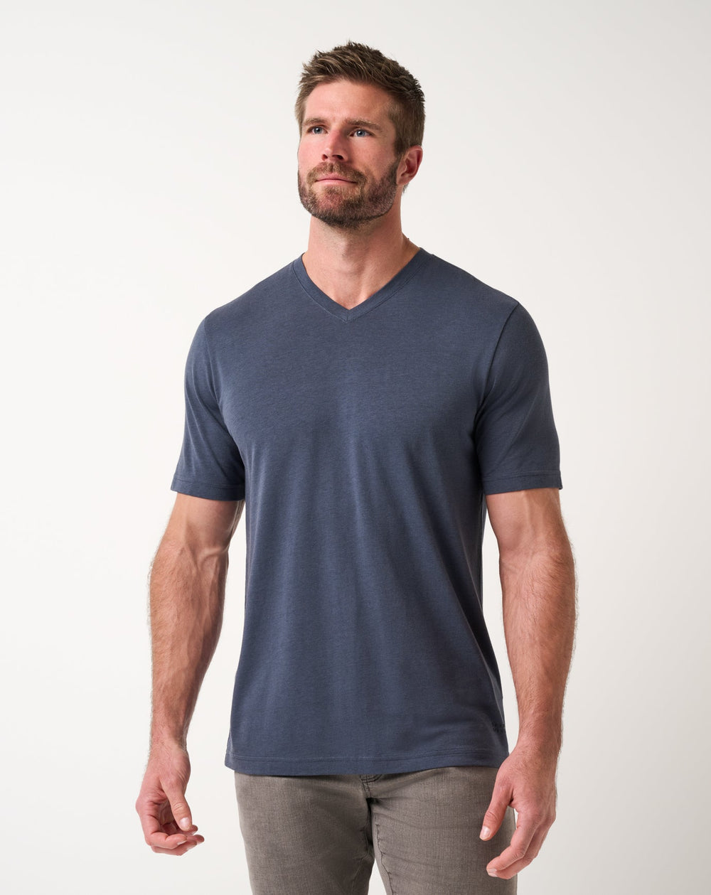 Cloud V-Neck Tee Men/Blue Nights