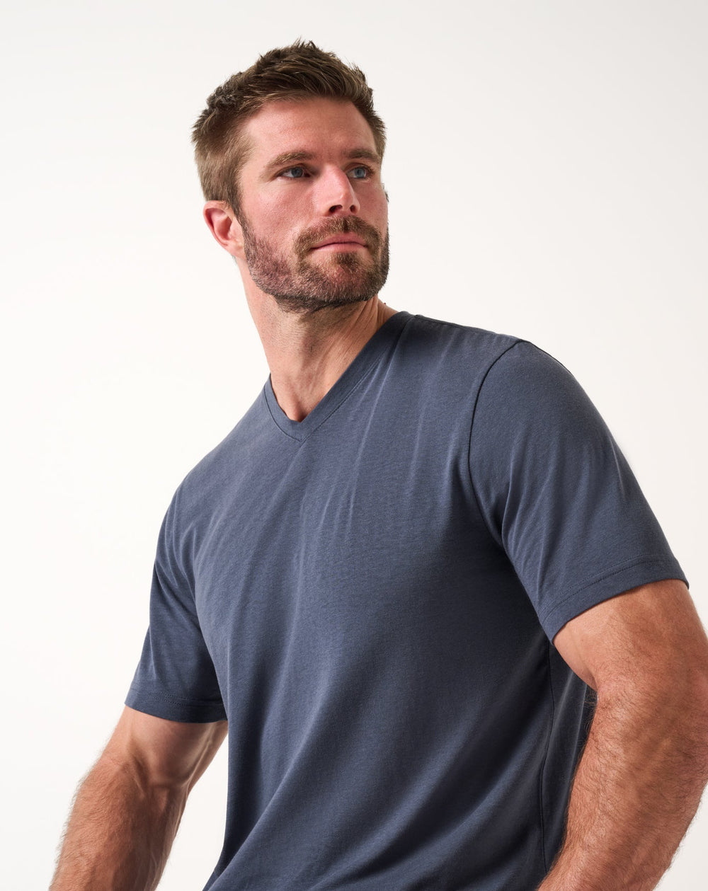 Cloud V-Neck Tee Men/Blue Nights