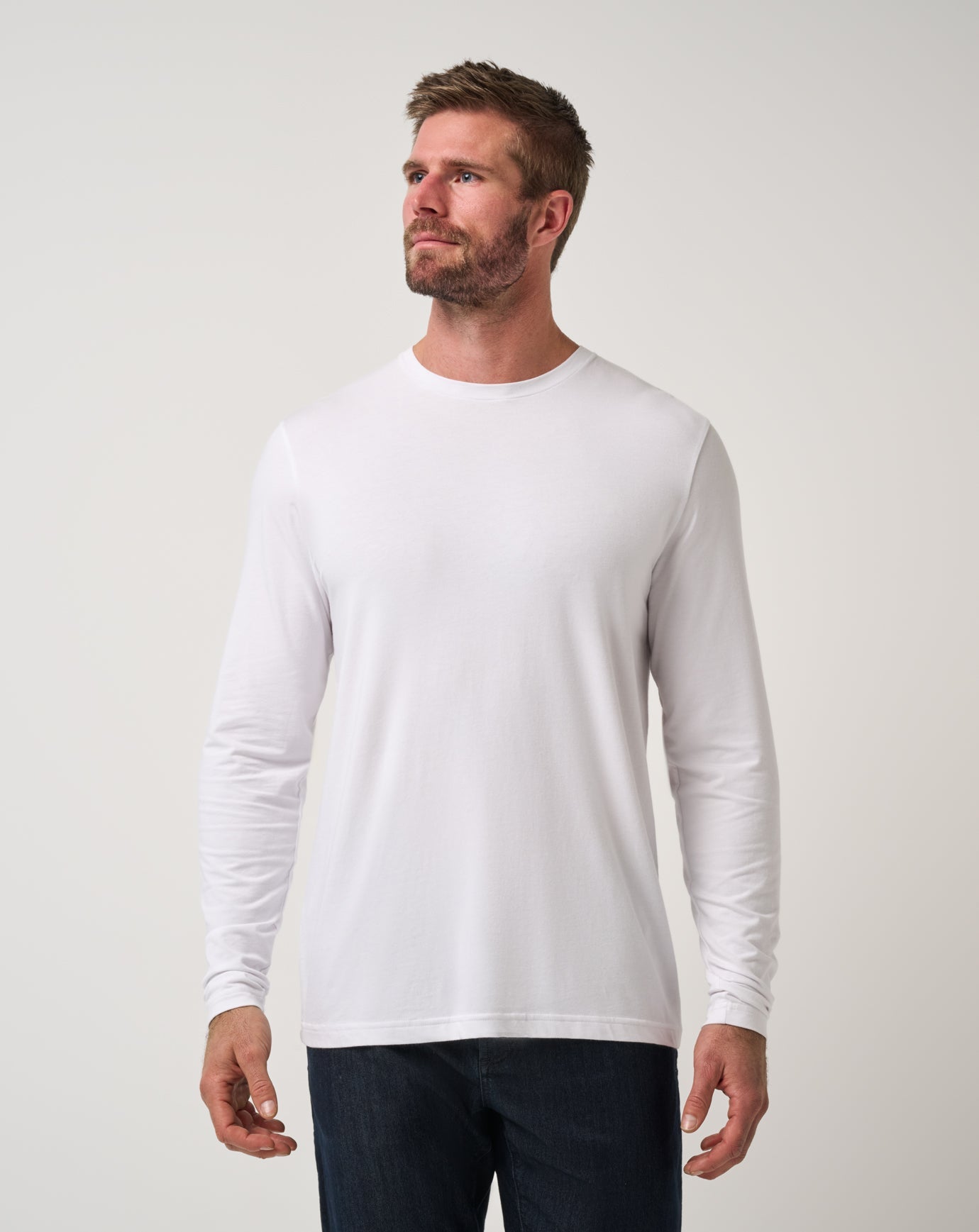 Cloud Crew Long Sleeve Tee Men/White