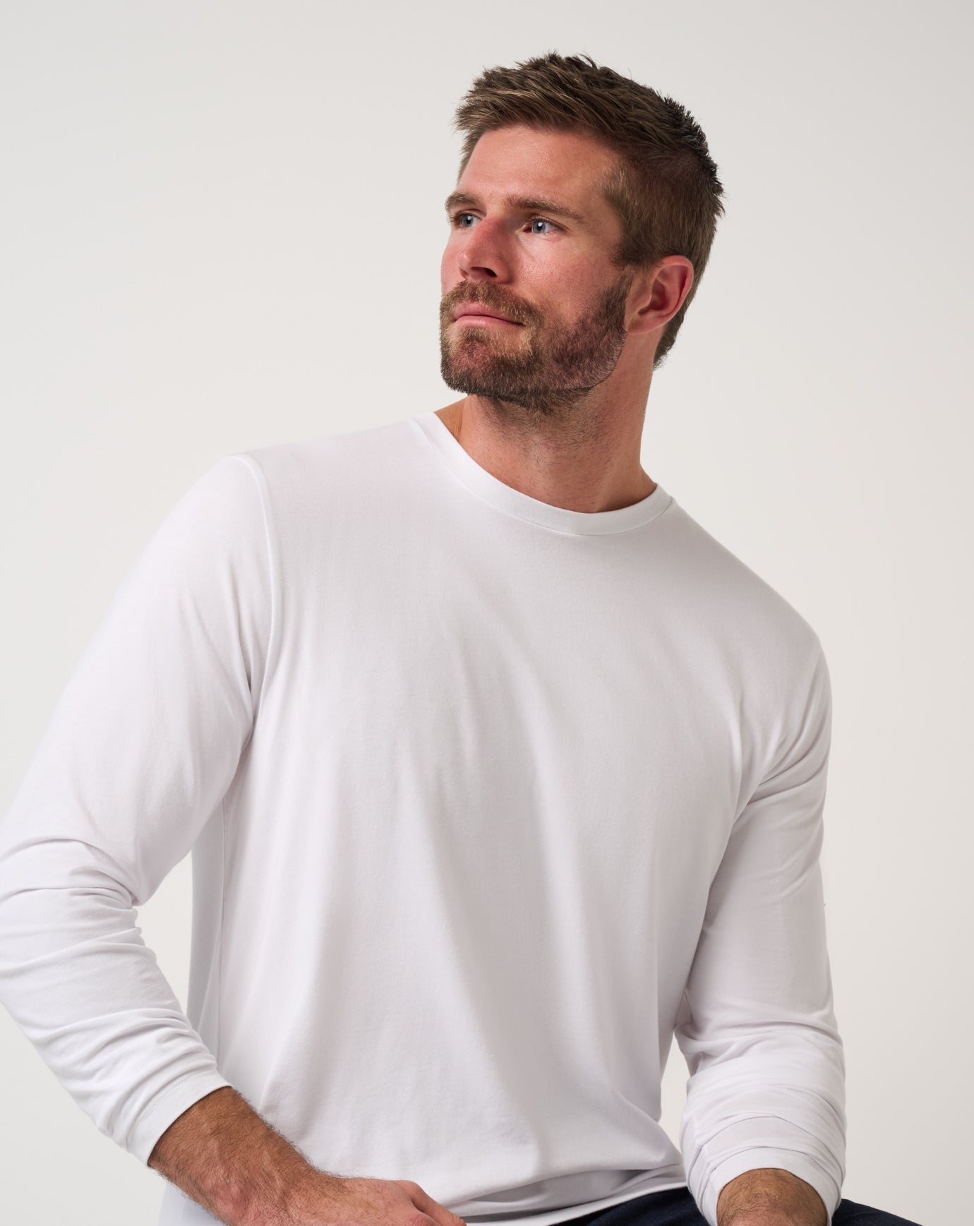 Cloud Crew Long Sleeve Tee Men/White