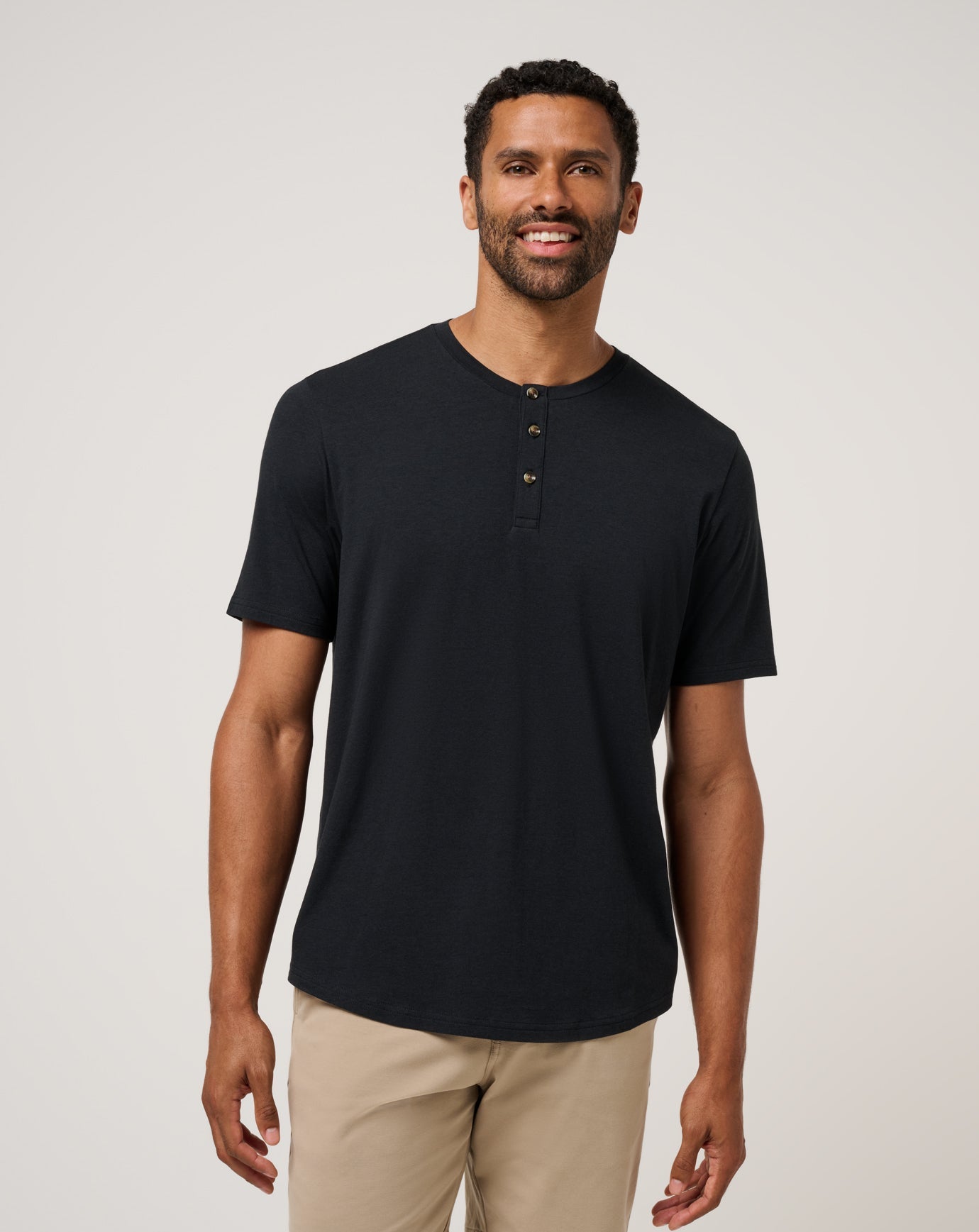 Cloud Henley Tee Men/Black
