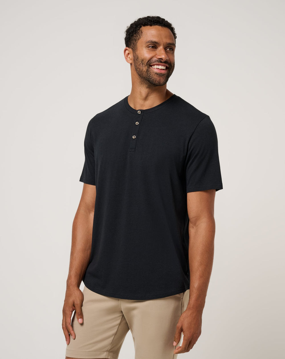 Cloud Henley Tee Men/Black