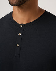Cloud Henley Tee Men/Black
