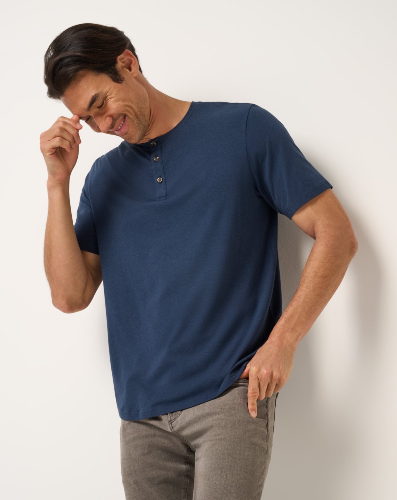 Cloud Henley Tee Men/Total Eclipse