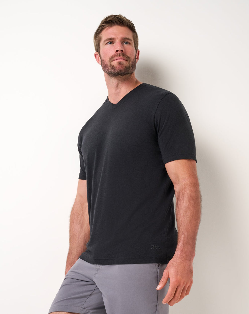 Cloud V-Neck Tee Men/Black