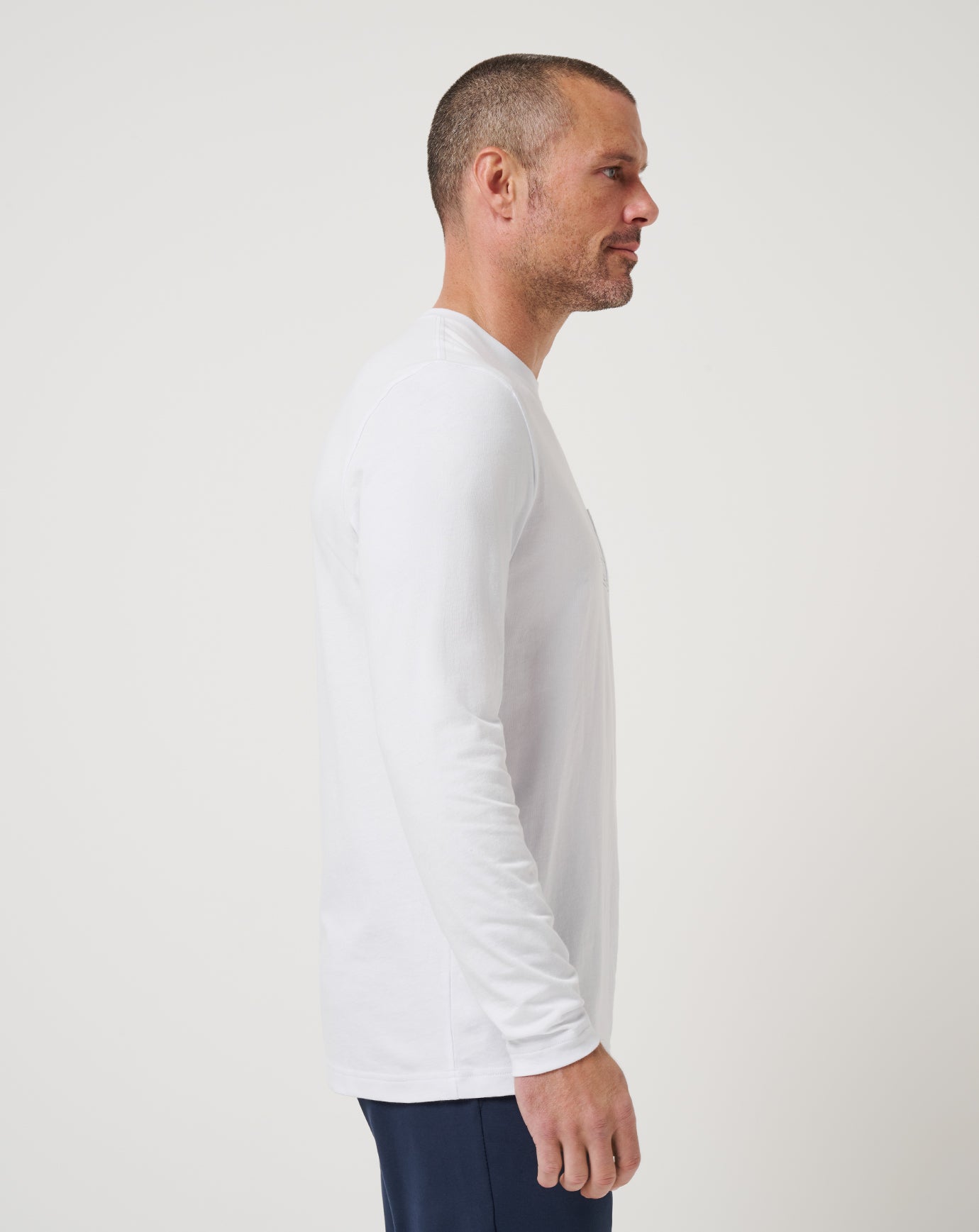 Reef Stop Long Sleeve Tee Men/White
