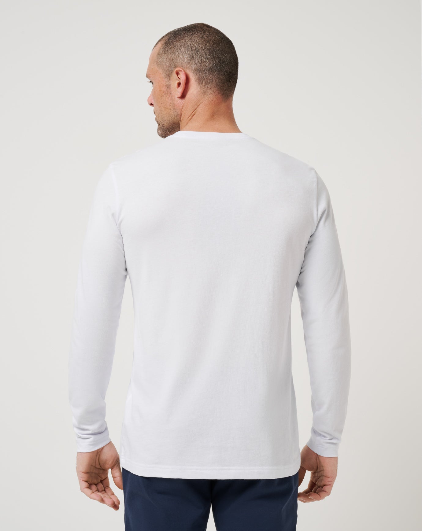 Reef Stop Long Sleeve Tee Men/White