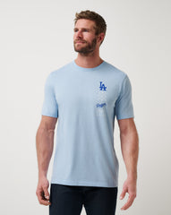 Los Angeles Dodgers Sunset Slam 2.0 Tee Men|Game Day|New/Heather Blue