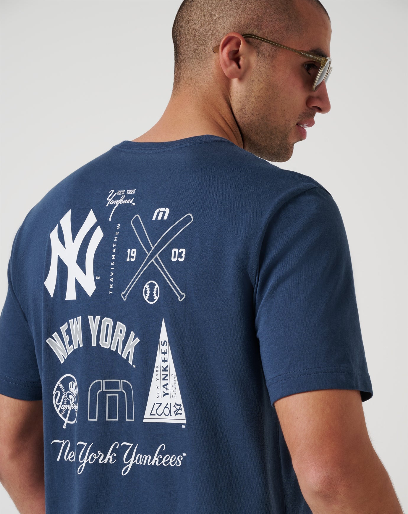 New York Yankees Friendly Rivalry Tee Men|Game Day|New/Navy