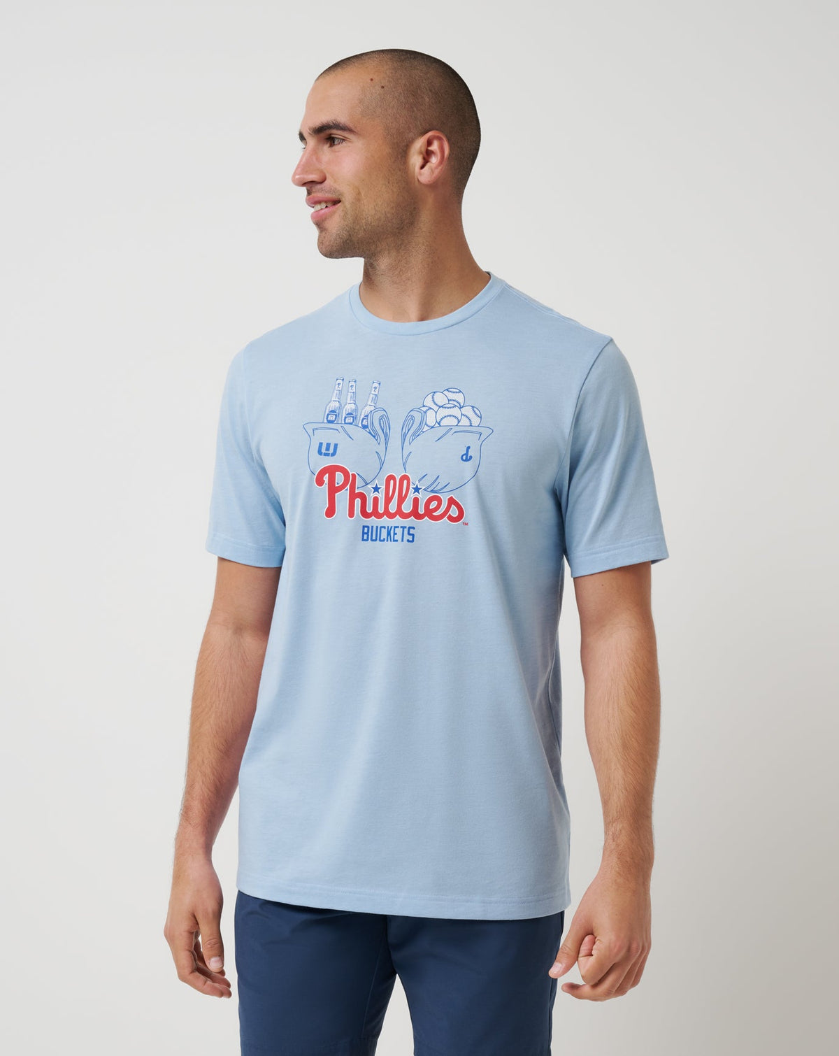 Philadelphia Phillies Strike Two Tee Men|Game Day|New/Heather Blue