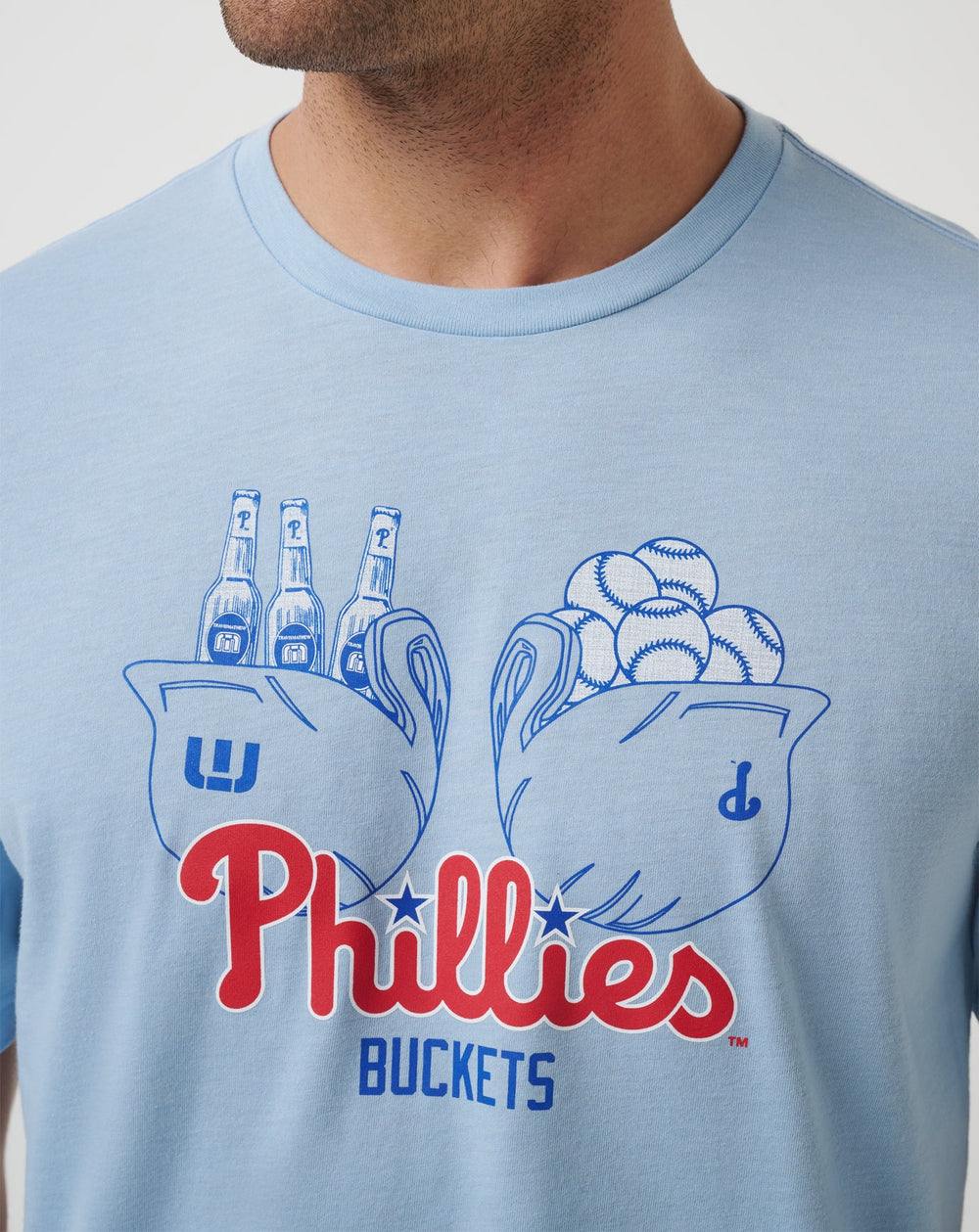 Philadelphia Phillies Strike Two Tee Men|Game Day|New/Heather Blue