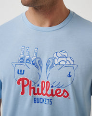 Philadelphia Phillies Strike Two Tee Men|Game Day|New/Heather Blue