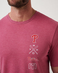 Philadelphia Phillies Sunset Slam 2.0 Tee Men|Game Day|New/Heather Red