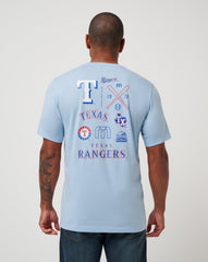Texas Rangers Friendly Rivalry Tee Men|New/Heather Blue