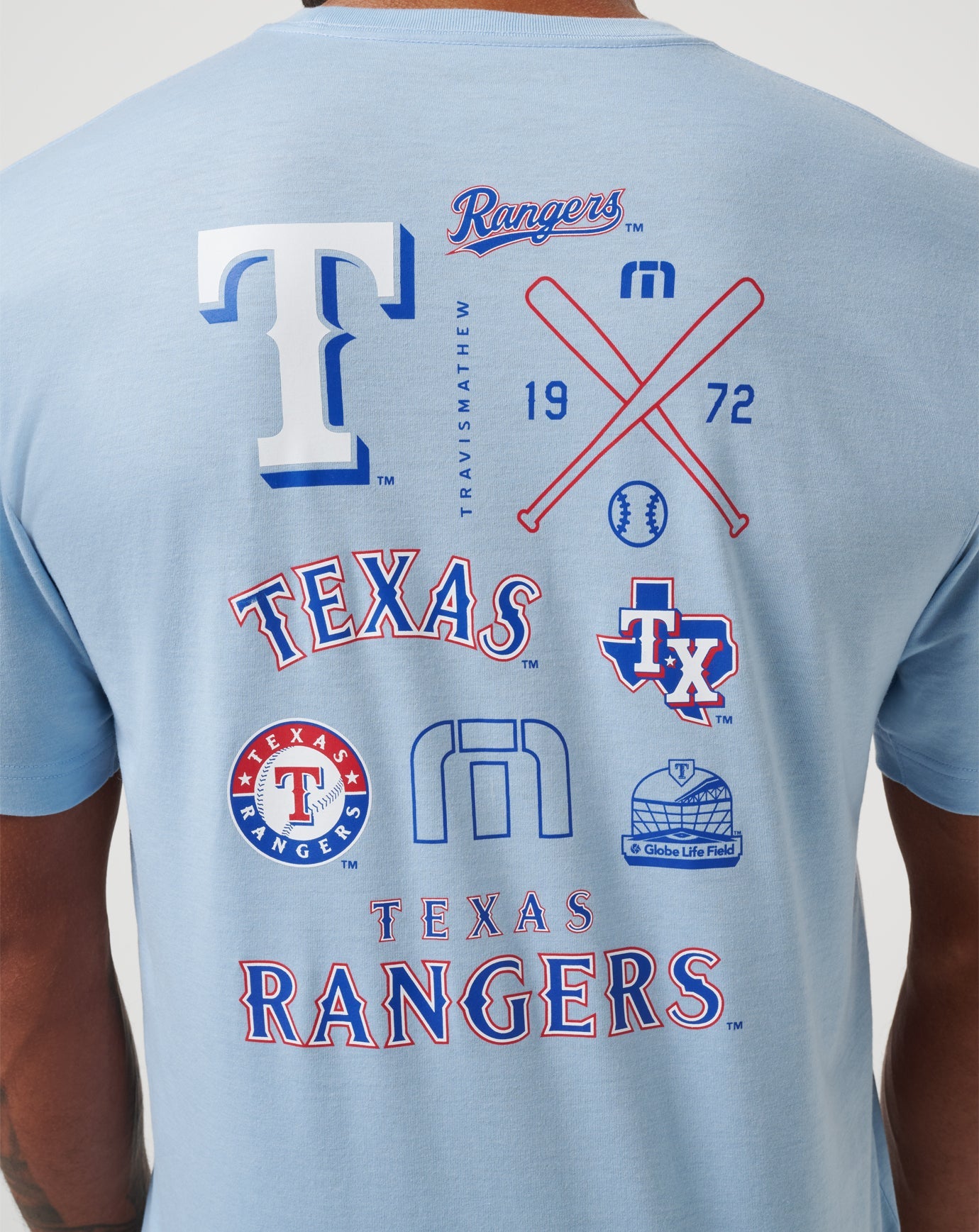 Texas Rangers Friendly Rivalry Tee Men|New/Heather Blue
