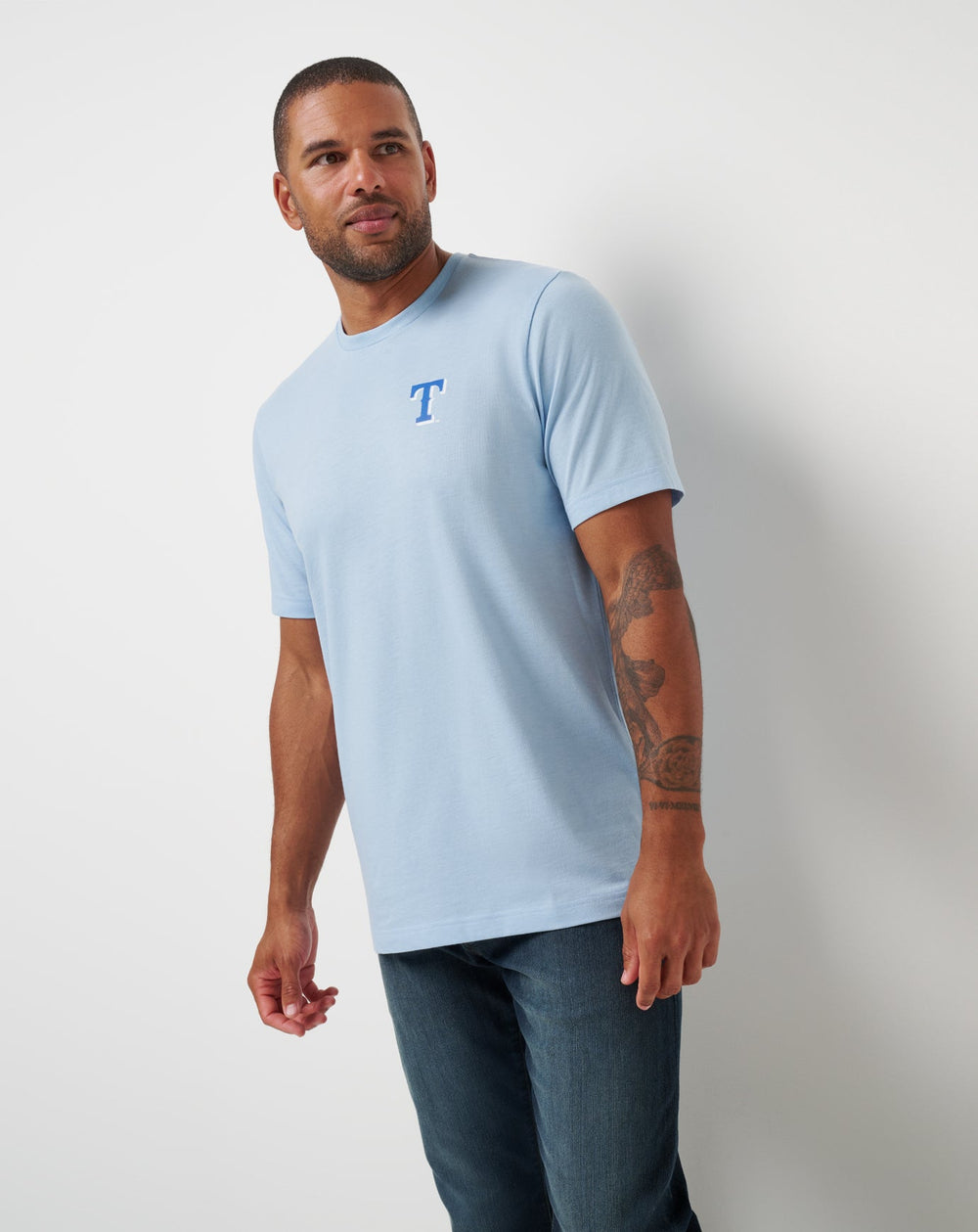 Texas Rangers Friendly Rivalry Tee Men|New/Heather Blue