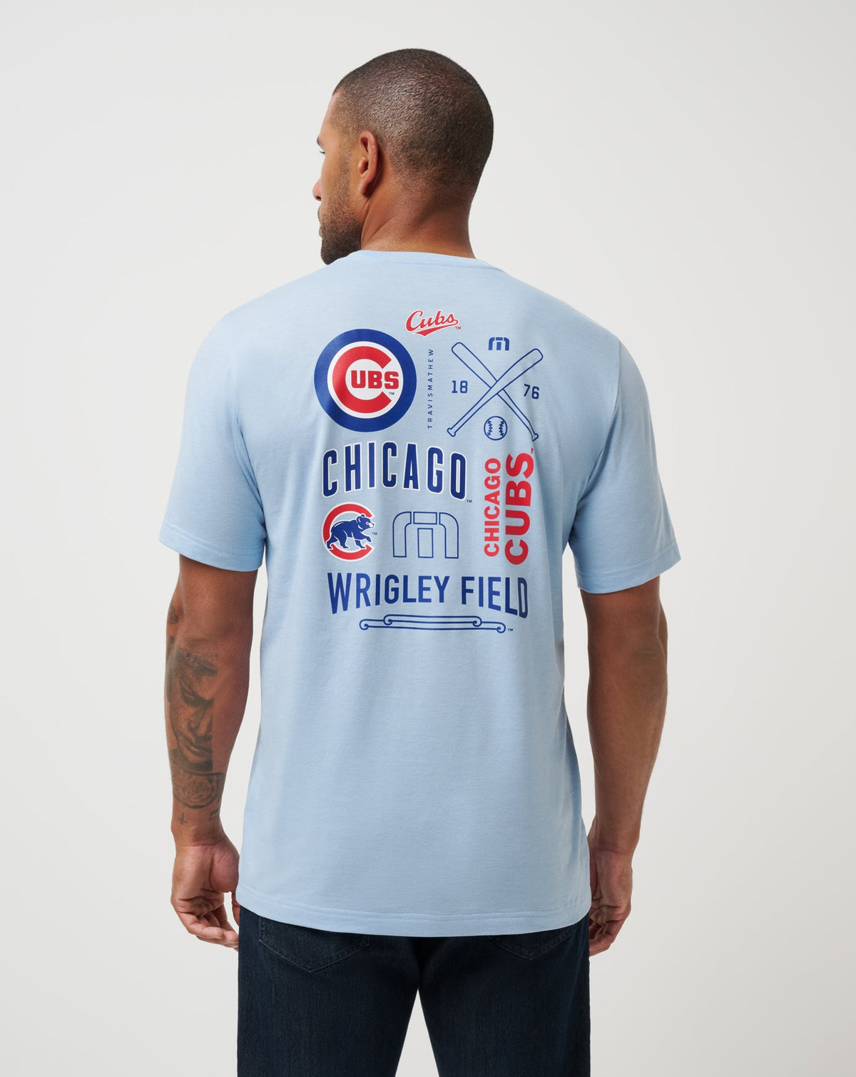 Chicago Cubs Friendly Rivalry Tee Men|Game Day|New/Heather Blue