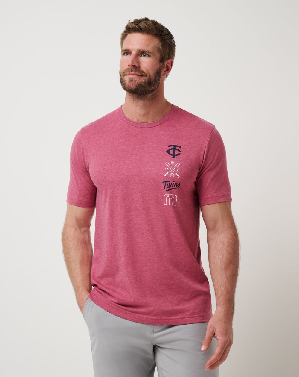 Minnesota Twins Sunset Slam 2.0 Tee Men|New/Heather Red