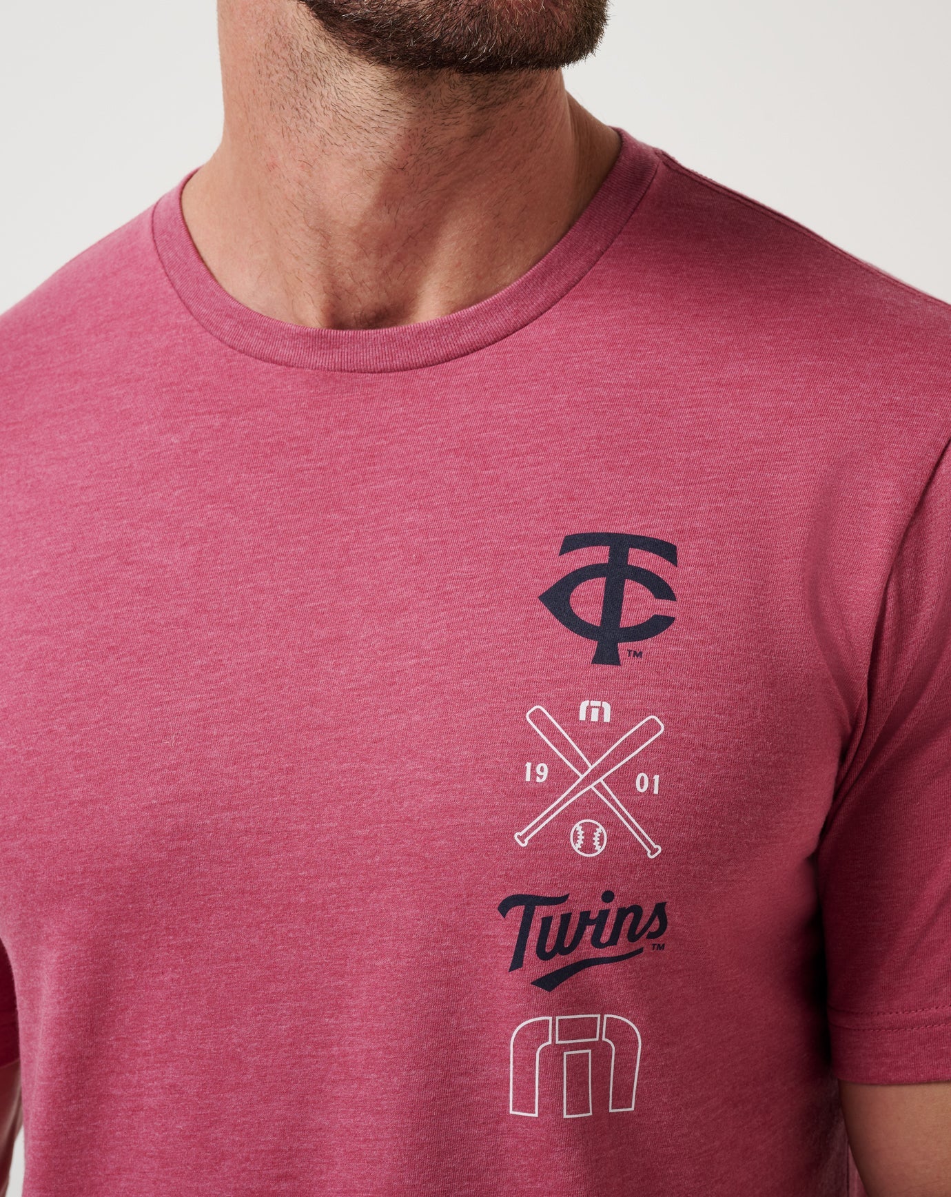 Minnesota Twins Sunset Slam 2.0 Tee Men|New/Heather Red