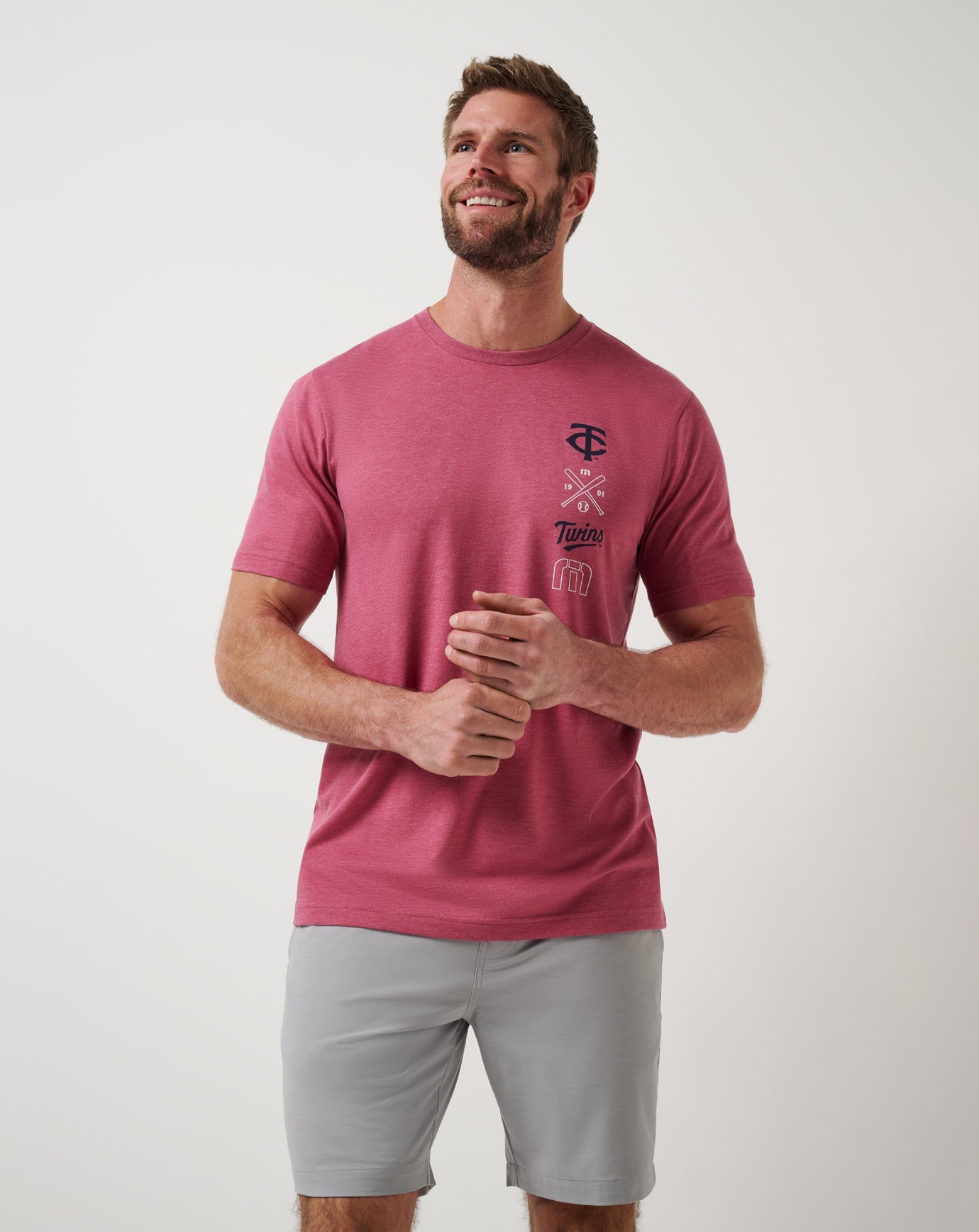 Minnesota Twins Sunset Slam 2.0 Tee Men|New/Heather Red