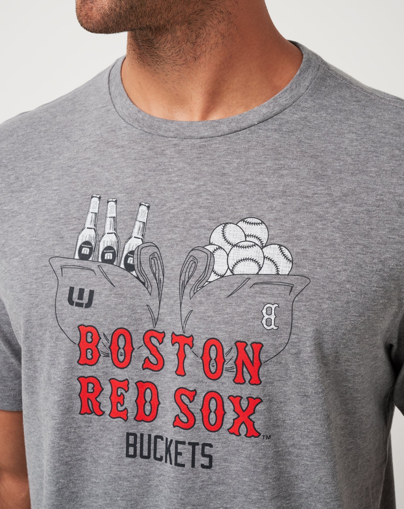 Boston Red Sox Strike One Tee Men|Game Day|New/Heather Grey