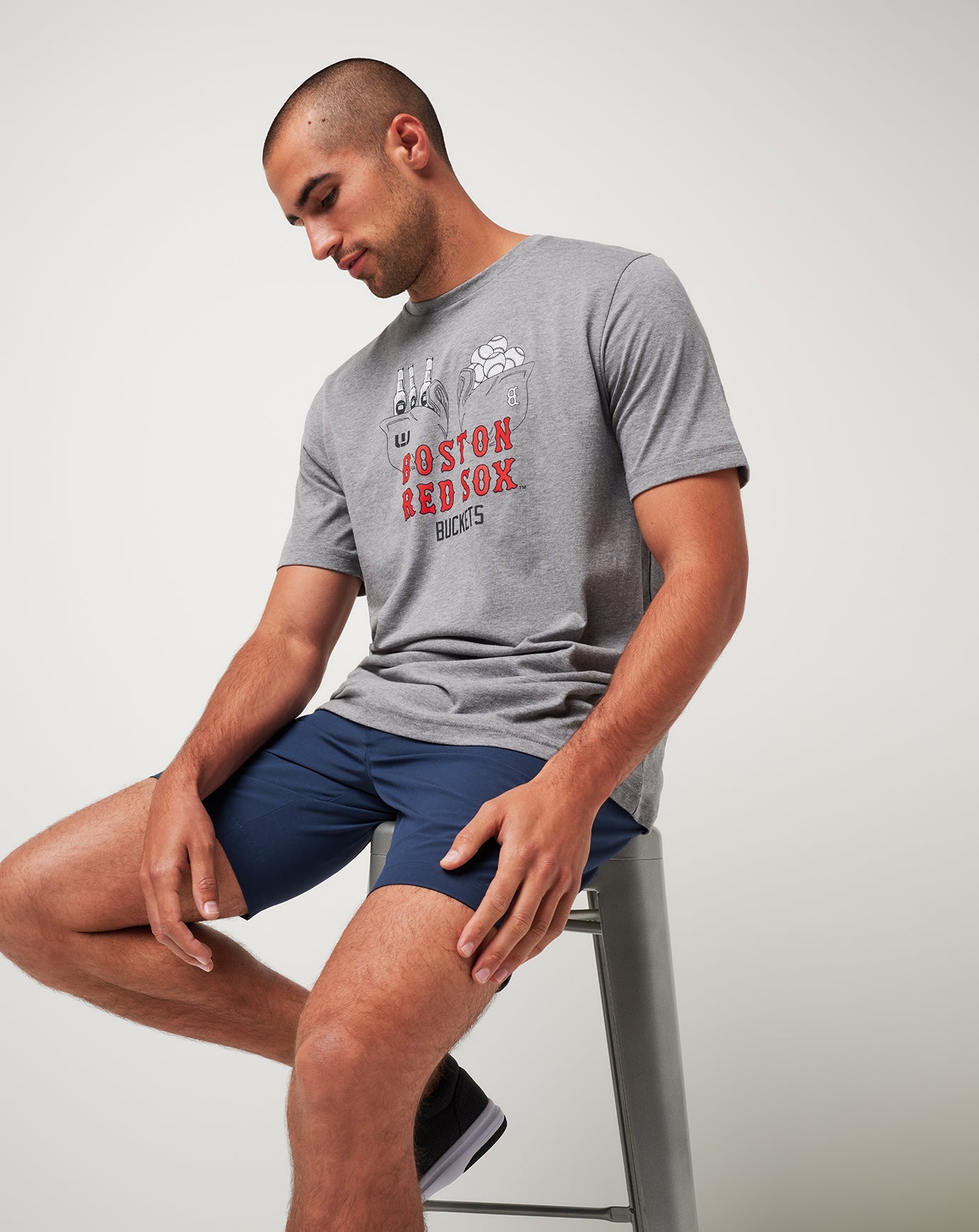 Boston Red Sox Strike One Tee Men|Game Day|New/Heather Grey