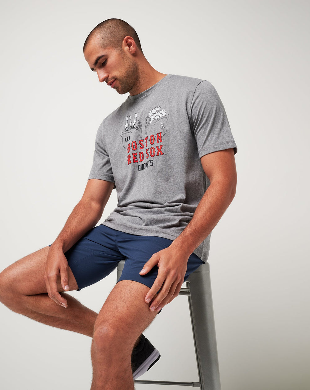 Boston Red Sox Strike One Tee Men|Game Day|New/Heather Grey