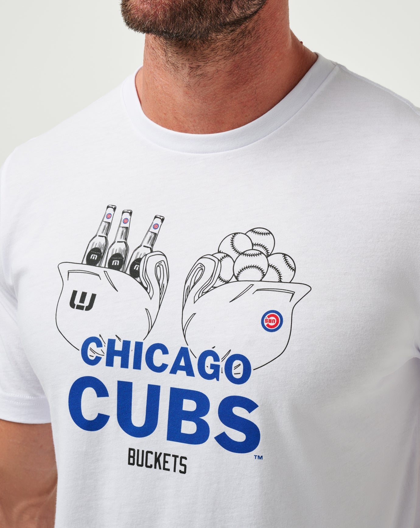 Chicago Cubs Strike One Tee Men|Game Day|New/White