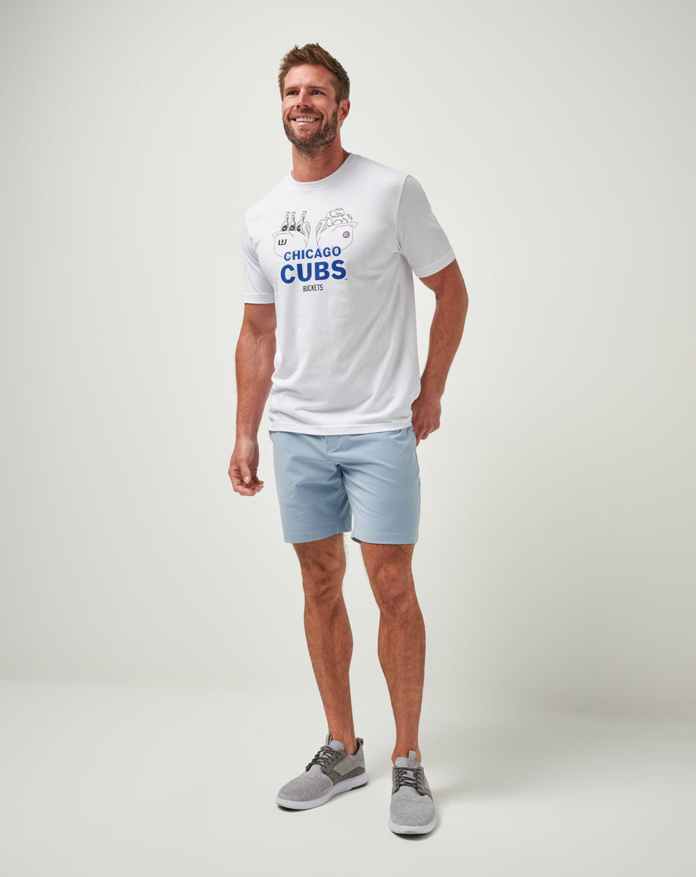 Chicago Cubs Strike One Tee Men|Game Day|New/White