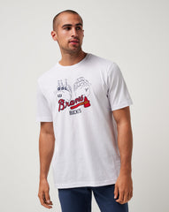 Atlanta Braves Strike One Tee Men|New/White