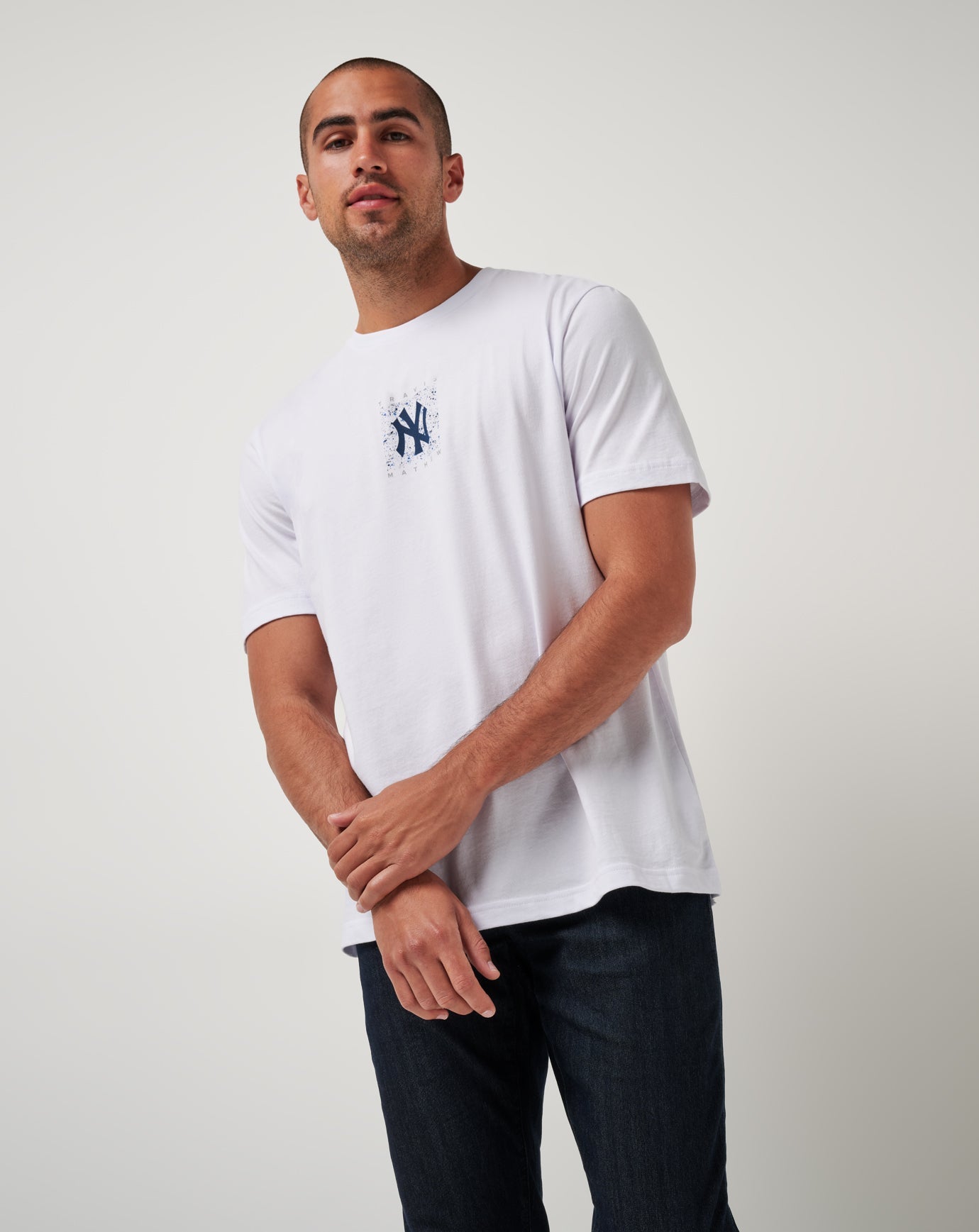 New York Yankees In The Dugout Tee Men|Game Day|New/White
