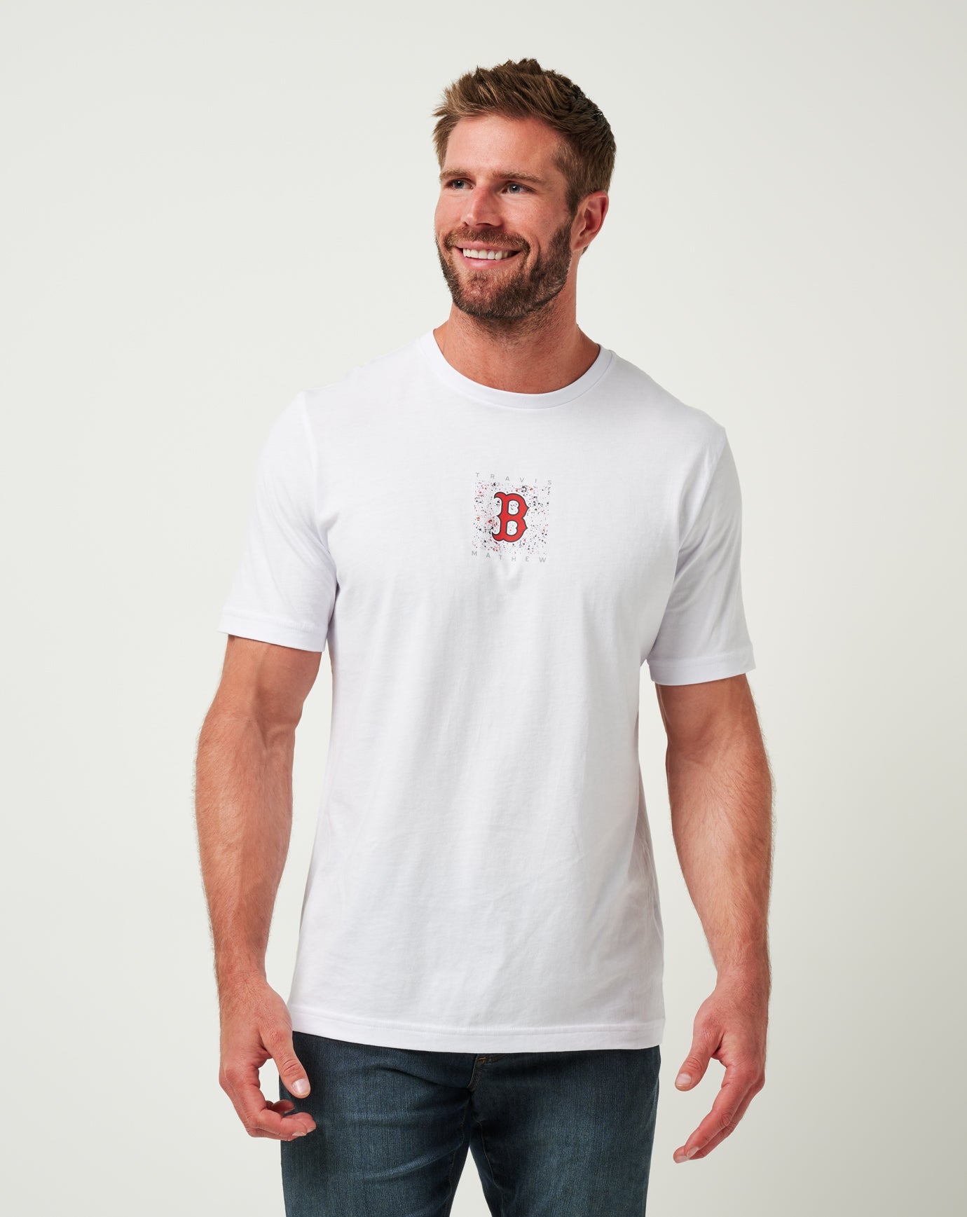 Boston Red Sox In The Dugout Tee Men|Game Day|New/White
