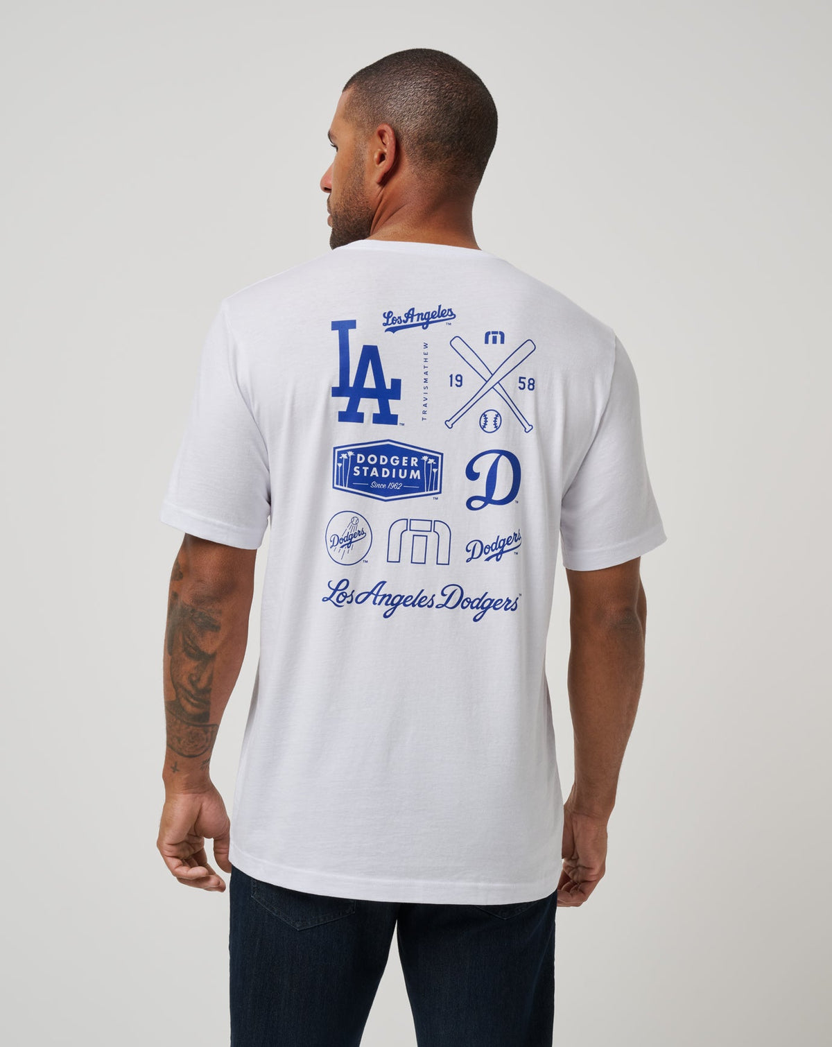 Los Angeles Dodgers Friendly Rivalry Tee Men|Game Day|New/White